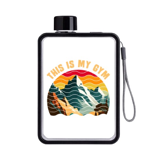 This is my Gym Mountaineer Wanderlust Mountain Flat Water Bottles