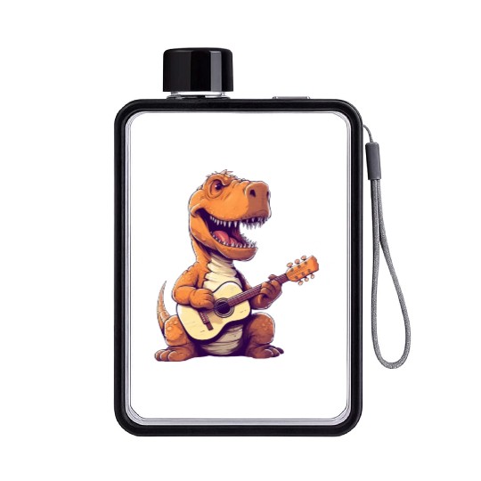 Trex guitarist guitar player Flat Water Bottles