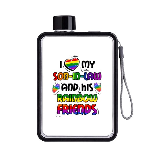 I Love My Son In Law And His Rainbow Friends LGBT Flat Water Bottles