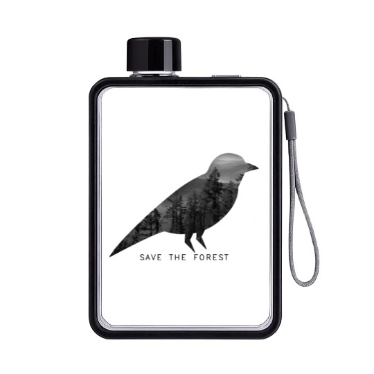 Bird Save the forest Flat Water Bottles