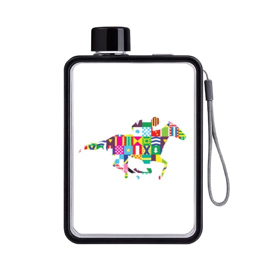 Kentucky Horse Racing Silks Flat Water Bottles