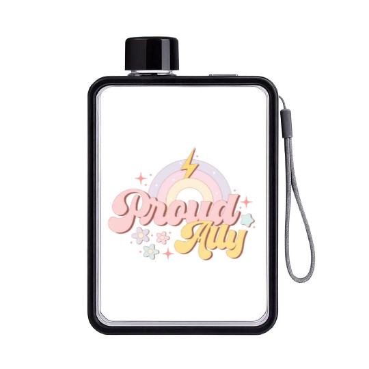 Proud Ally, LGBT Pride Month Flat Water Bottles