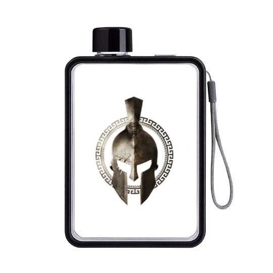 Spartan Helmet Warrior Gladiator Workout Sparta Gr Flat Water Bottles