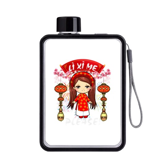Li Me Please Vietnamese Lunar New Year Flat Water Bottles