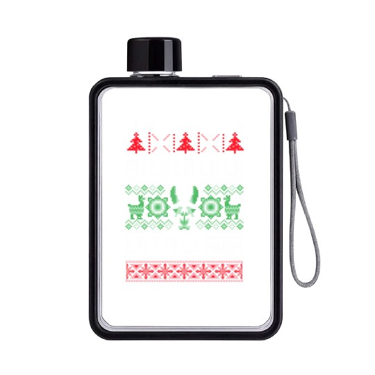 Fa La La Llama Ugly Llama Flat Water Bottles