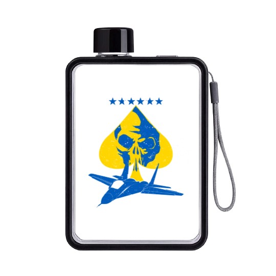 The Ghost Of Kyiv Kiev Ukraine Ace Fighter Pilot Flat Water Bottles