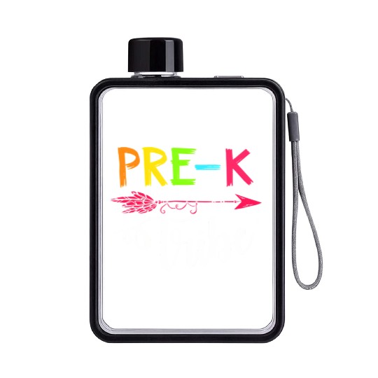 Team Pre K Teacher Tribe Back To School Flat Water Bottles