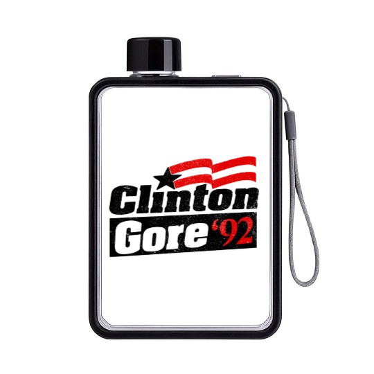 Clinton Gore '92 Bill Clinton President Flat Water Bottles