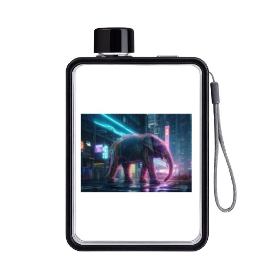 Metallic Marvel Flat Water Bottles