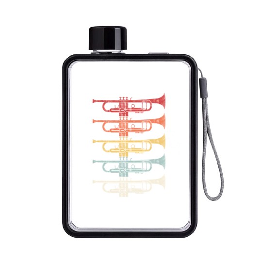 70S Trumpet For Trumpeters Flat Water Bottles