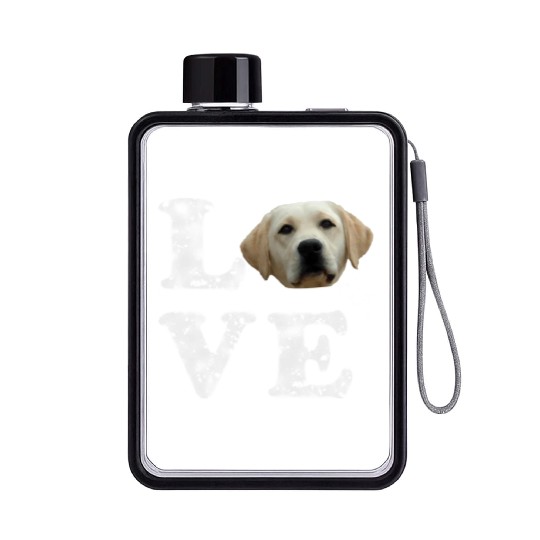 I Love My Yellow Lab Labrador Retriever Dog Flat Water Bottles