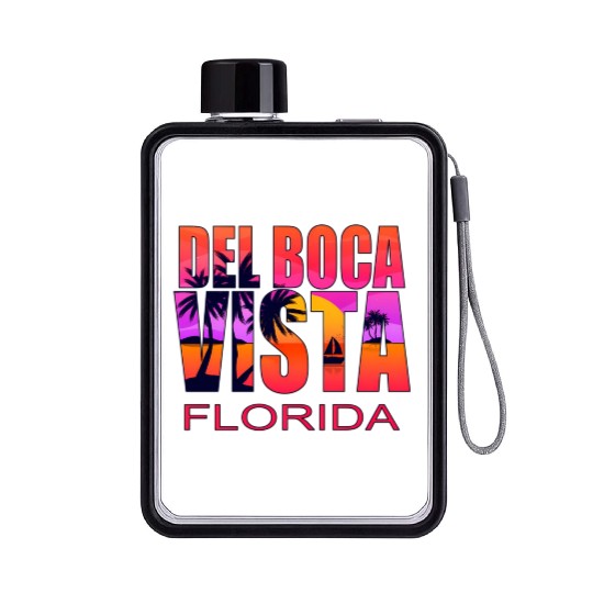 Del Boca Vista Retirement Community Novelty Flat Water Bottles
