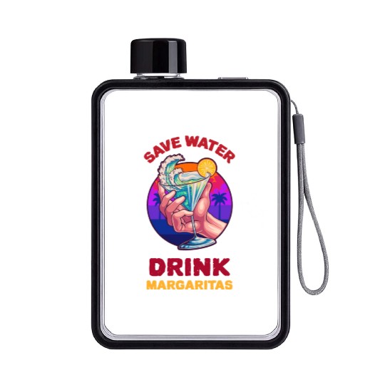 Margarita Save The Environment Flat Water Bottles