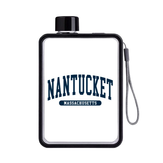 Nantucket Massachusetts Flat Water Bottles
