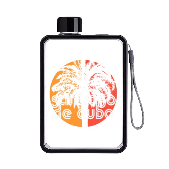Santiago de Cuba Artistic Vacation Souvenir Palm Flat Water Bottles