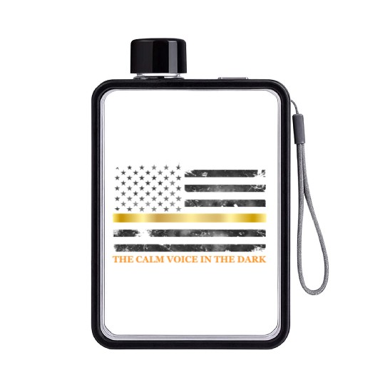 Dispatcher - Thin Yellow Gold Line 911 Emergency Flat Water Bottles