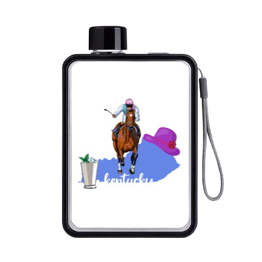 Kentucky Horse Racing Derby Py Flat Water Bottles