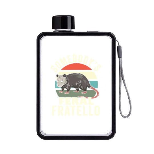 Somebody's Feral Brother Italian Brother Retro Flat Water Bottles