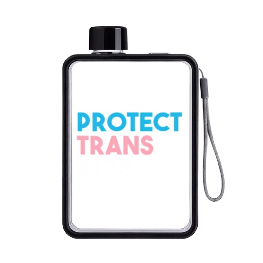 Protect Trans Transgender Pride Flat Water Bottles