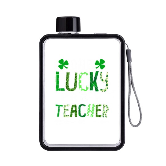 St Patrick'S Day One Lucky Pre-K Teacher Shamrock Flat Water Bottles