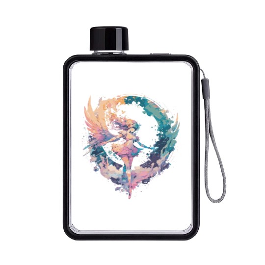 Watercolor Fairy Fairycore Grunge Pastel Goth Aest Flat Water Bottles