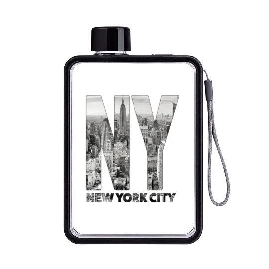 New York City yline Nyc Manhattan Flat Water Bottles