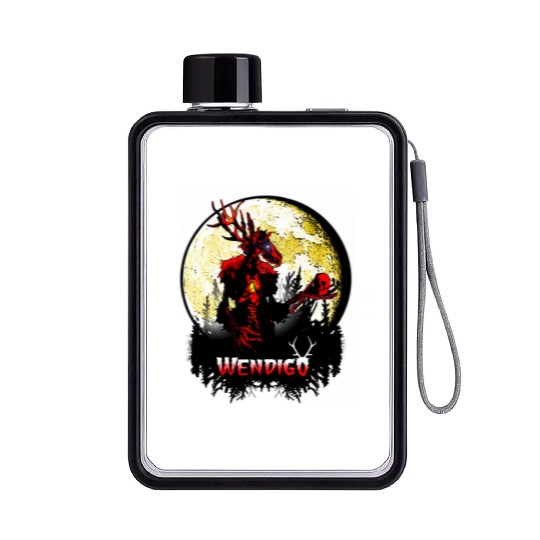 Wendigo New Monster inwalker Cryptid Evil Flat Water Bottles