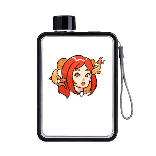 Pisces Horoscope Astrology Tarot Card Star Sign Flat Water Bottles