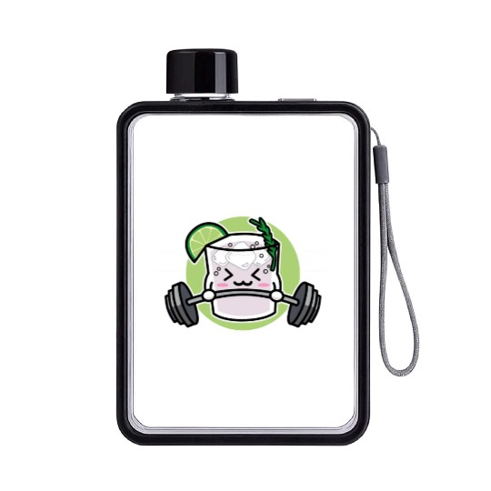 Gym And Tonic Cute Drink And Workout Flat Water Bottles