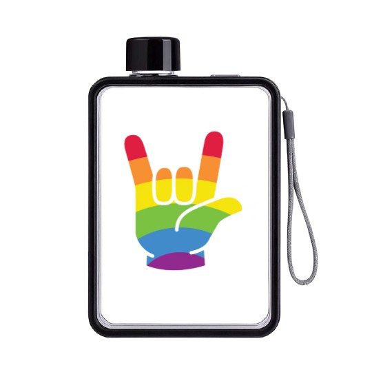 Love is Love Gift Ideas for LGBTQIA+ Pride Month Flat Water Bottles