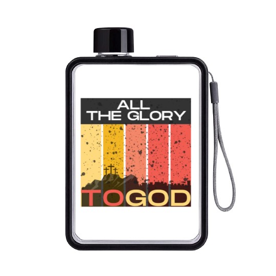 All The Glory to God Flat Water Bottles
