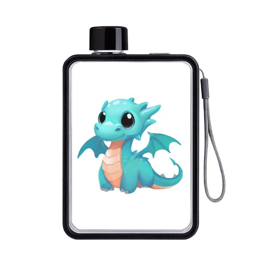 Baby Dragon Puppy Flat Water Bottles