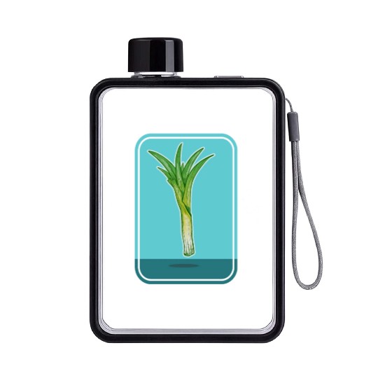 Leek Vegetable Plant Flat Water Bottles