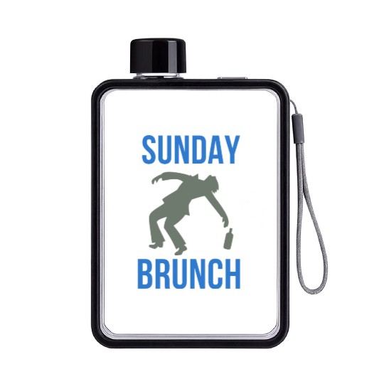 Sunday Brunch 4 Flat Water Bottles