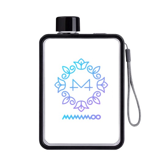 Mamamoo Logo Yellow Flower Flat Water Bottles