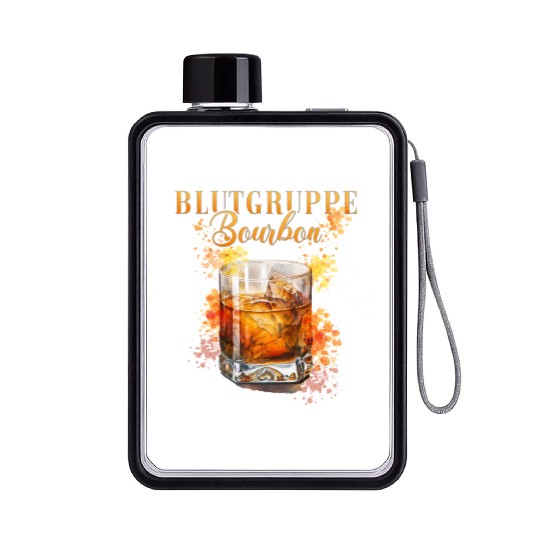 Blutgruppe Bourbon Cocktail for Bartender Flat Water Bottles