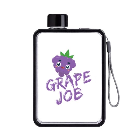 Grape Job Flat Water Bottles