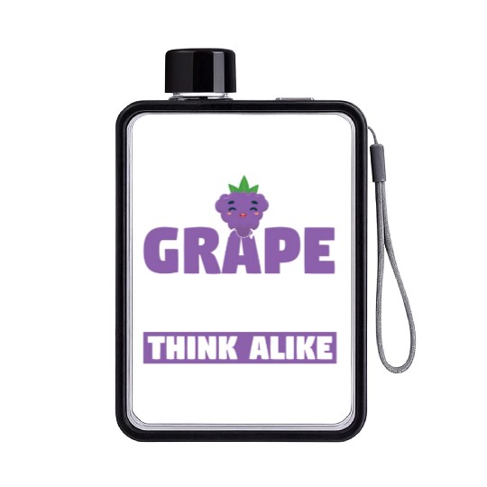 Grape Minds Think Alike Flat Water Bottles