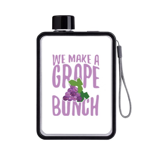 We Make Grape Bunch Flat Water Bottles