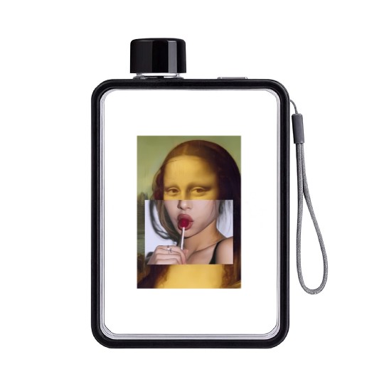 Mona Lisa Lollipop Mona Lisa Flat Water Bottles