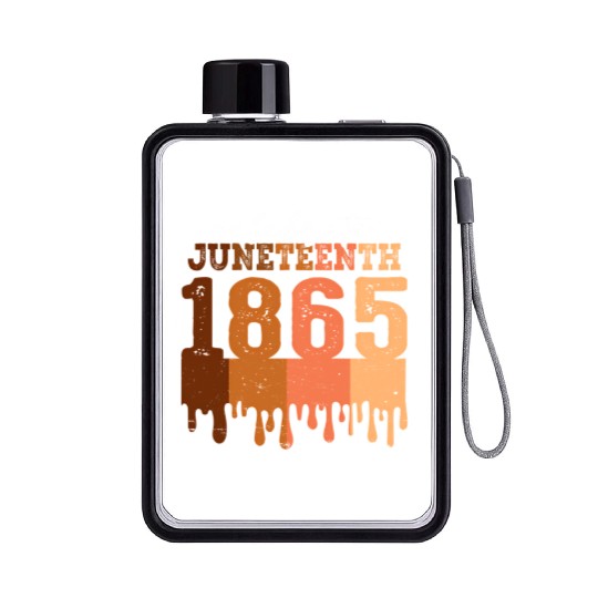 Celebrate Juneteenth 1865 Black Wo African America Flat Water Bottles