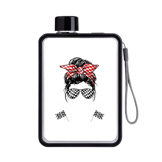 It'S Race Day Y'All Checkered Flag Racing Messy Flat Water Bottles