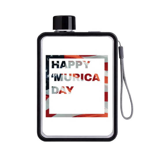 Happy 'Murica Day | 4th Of July Merch Flat Water Bottles