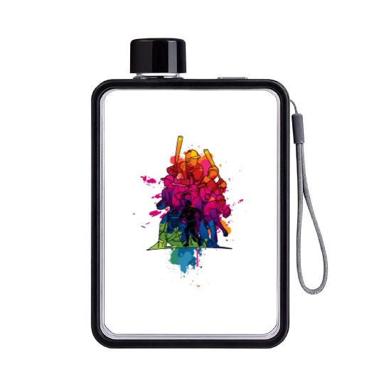 Baseball Catcher Pitcher Batter Tees For Youth Flat Water Bottles