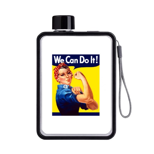 Rosie The Riveter We Can Do It Flat Water Bottles