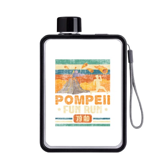 Pompeii Fun Run - Geography Volcanologist Flat Water Bottles