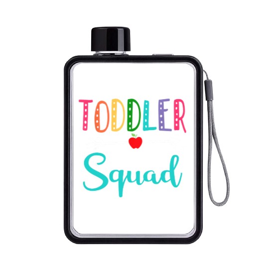 Toddler Squad Teacher Back To School Flat Water Bottles