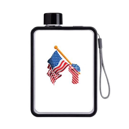 Patriotism Merica Pride US Patriots USA Fan Flat Water Bottles