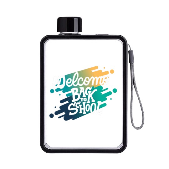 welcome back to school Flat Water Bottles