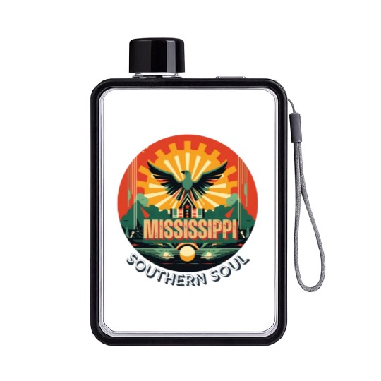 Mississippi vibes Flat Water Bottles